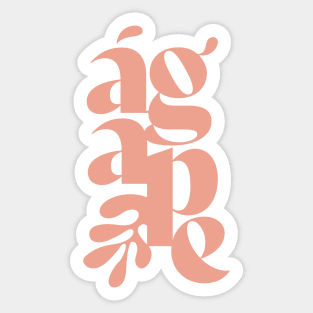 Agape: peachy Sticker